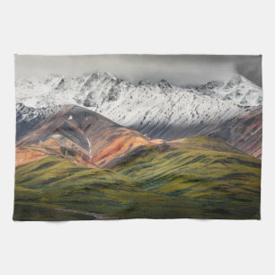Polychrome mountain, Denali NP, Alaska Kitchen Towel