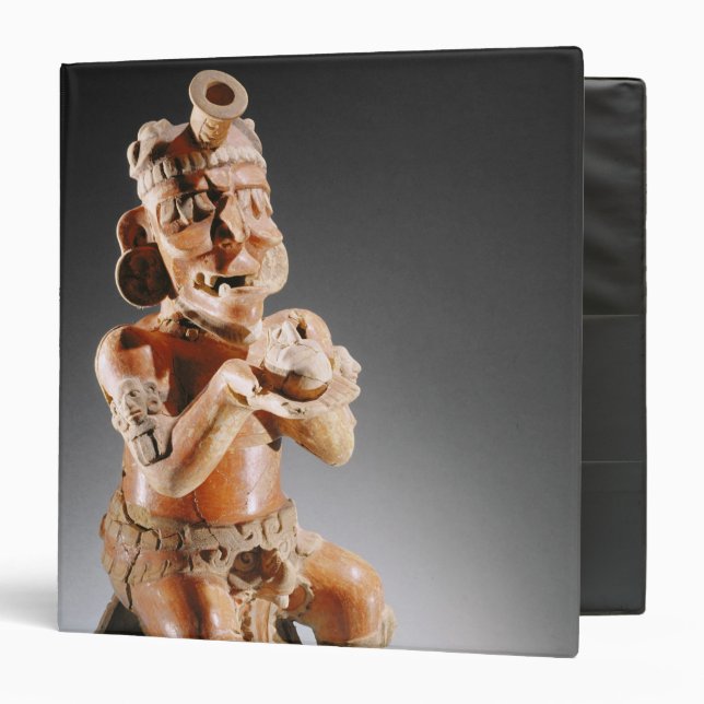 Polychrome two-part effigy vessel, perhaps binder (Front/Inside)