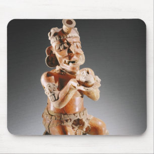Polychrome two-part effigy vessel, perhaps mouse pad