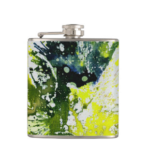 Polychromoptic #12 by Michael Moffa Hip Flask