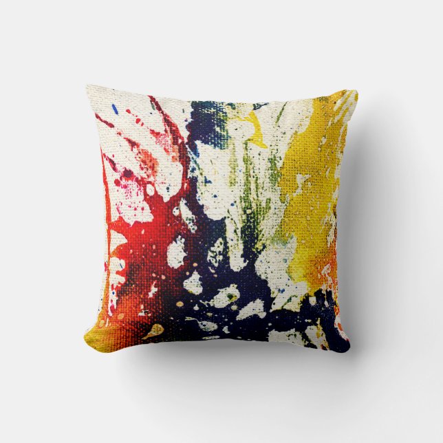 Polychromoptic #13B by Michael Moffa Throw Pillow (Front)