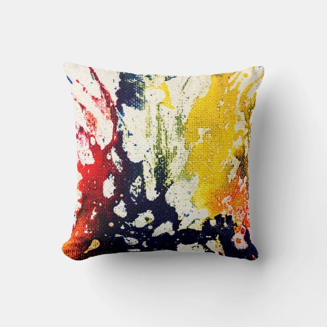 Polychromoptic #13B by Michael Moffa Throw Pillow (Front)