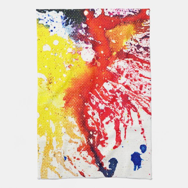 Polychromoptic #13C by Michael Moffa Kitchen Towel (Vertical)