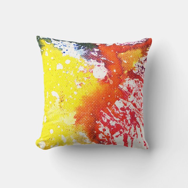 Polychromoptic #13E by Michael Moffa Throw Pillow (Front)