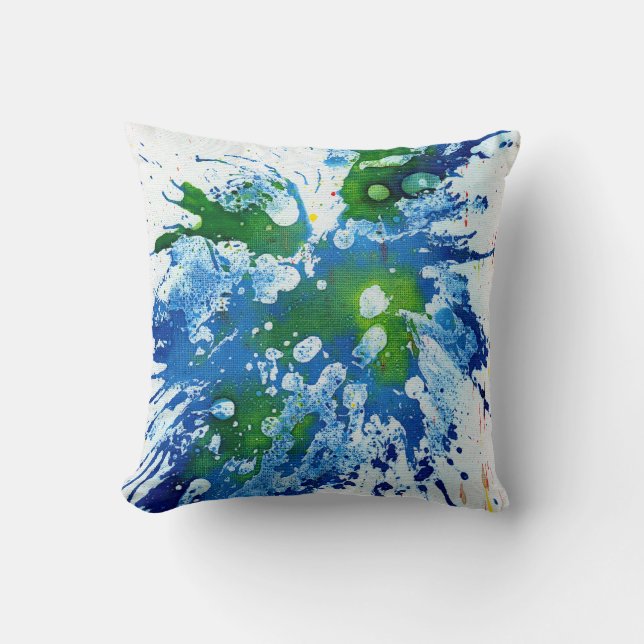 Polychromoptic #14 by Michael Moffa Throw Pillow (Front)