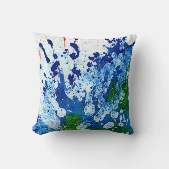 Polychromoptic #14B by Michael Moffa Throw Pillow (Front)