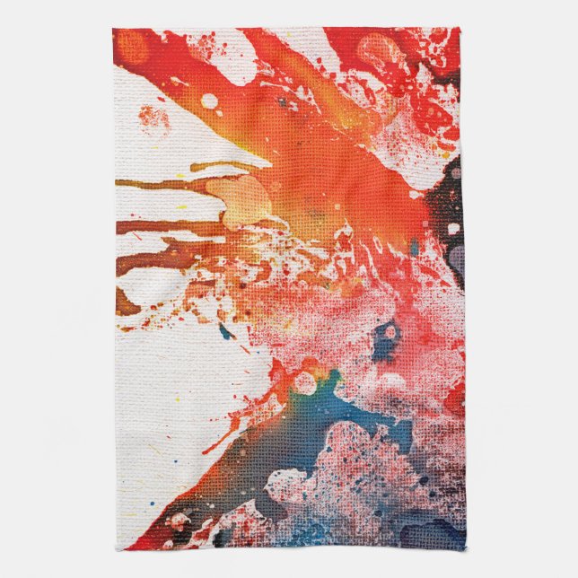 Polychromoptic #15B by Michael Moffa Kitchen Towel (Vertical)