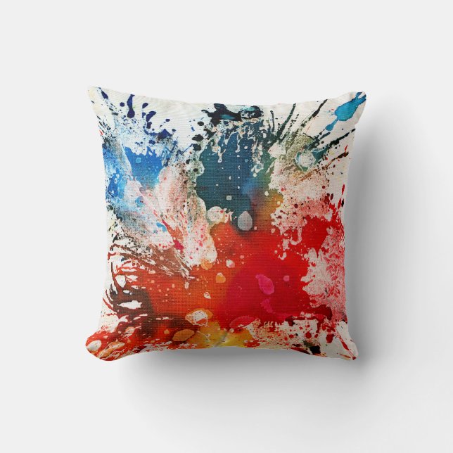 Polychromoptic #16 by Michael Moffa Throw Pillow (Front)