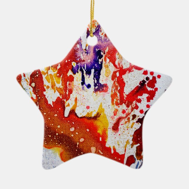 Polychromoptic #1A by Michael Moffa Ceramic Ornament (Front)