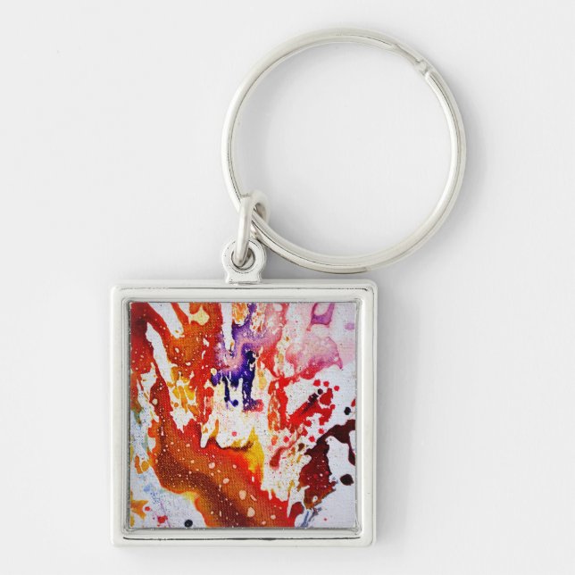 Polychromoptic #1A by Michael Moffa Keychain (Front)