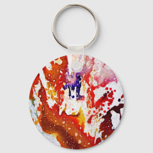 Polychromoptic #1A by Michael Moffa Keychain