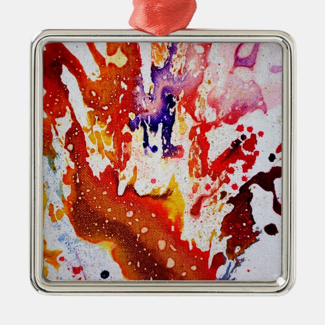 Polychromoptic #1A by Michael Moffa Metal Ornament (Front)