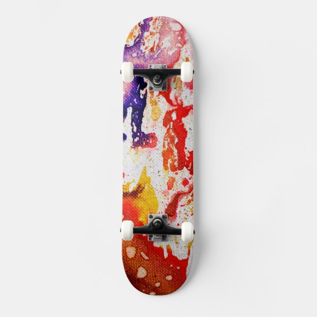 Polychromoptic #1A by Michael Moffa Skateboard (Front)