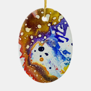 Polychromoptic #1B by Michael Moffa Ceramic Ornament