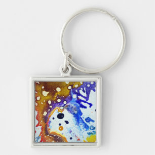 Polychromoptic #1B by Michael Moffa Keychain
