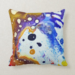 Polychromoptic #1B by Michael Moffa Throw Pillow