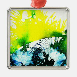 Polychromoptic #2A by Michael Moffa Metal Ornament