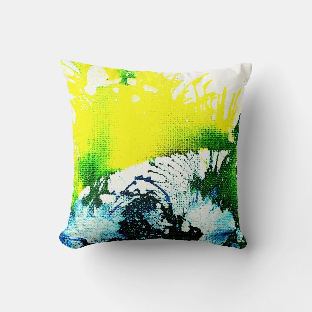 Polychromoptic #2A by Michael Moffa Throw Pillow (Front)