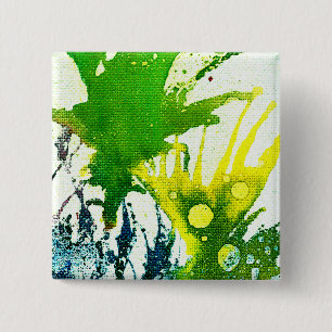 Polychromoptic #2B by Michael Moffa 2 Inch Square Button