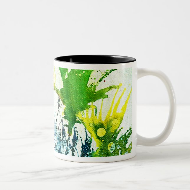 Polychromoptic #2B by Michael Moffa Two-Tone Coffee Mug (Right)