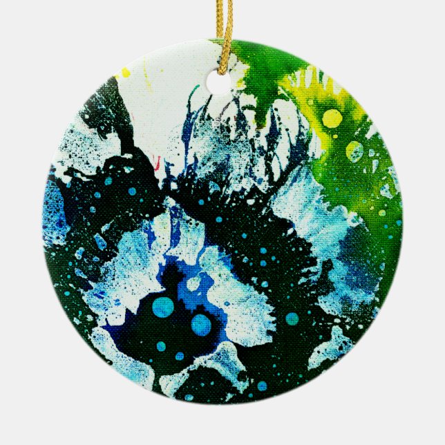 Polychromoptic #2C by Michael Moffa Ceramic Ornament (Front)