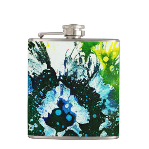 Polychromoptic #2C by Michael Moffa Hip Flask