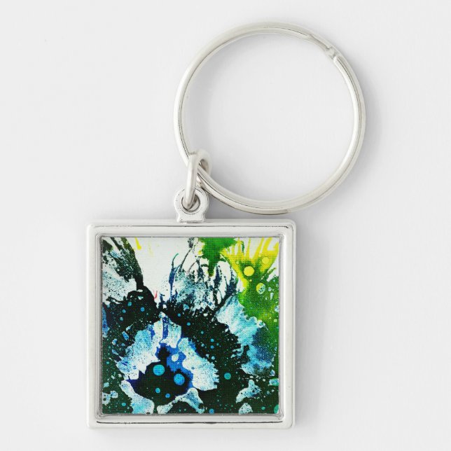 Polychromoptic #2C by Michael Moffa Keychain (Front)