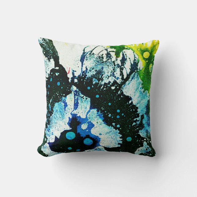 Polychromoptic #2C by Michael Moffa Throw Pillow (Front)