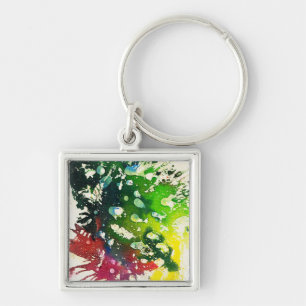 Polychromoptic #4 by Michael Moffa Keychain