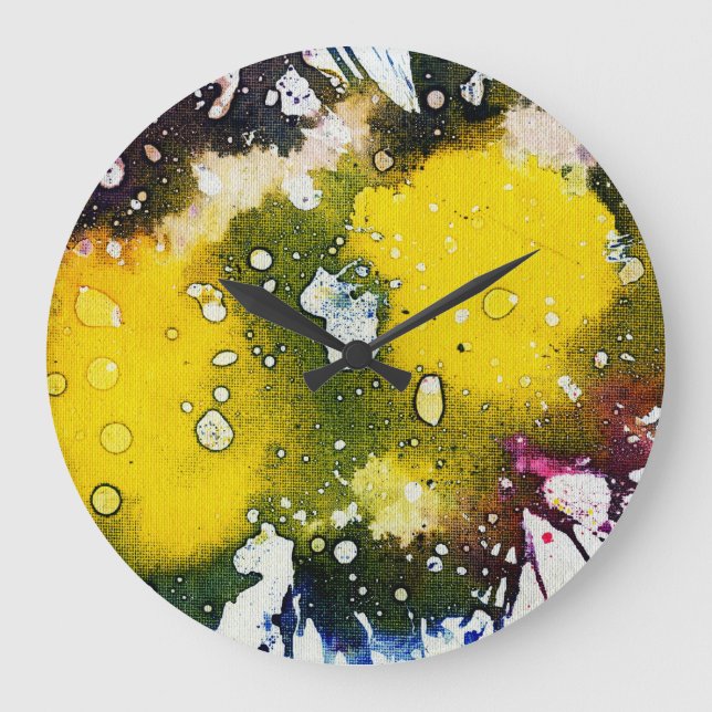 Polychromoptic #7 by Michael Moffa Large Clock (Front)