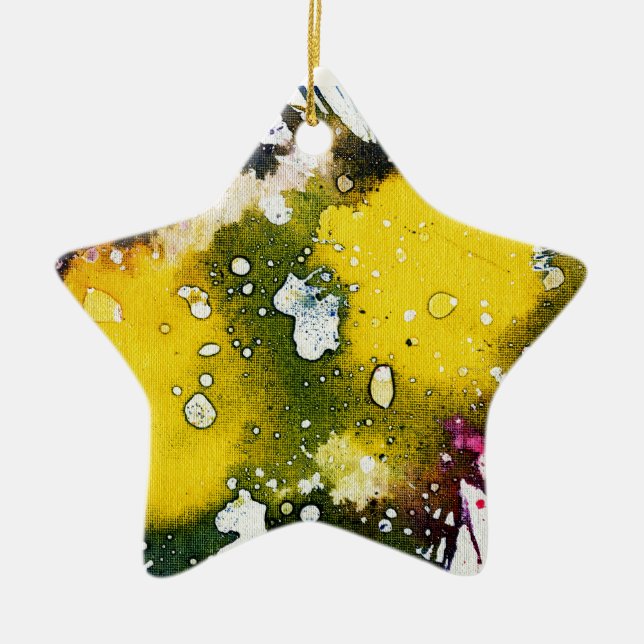 Polychromoptic #7 ceramic ornament (Front)