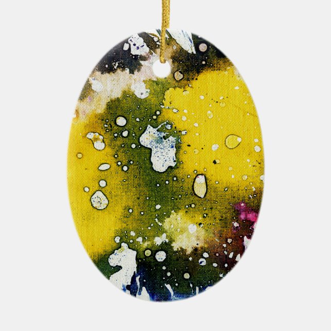 Polychromoptic #7 ceramic ornament (Front)