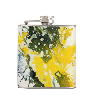 Polychromoptic #8 by Michael Moffa Hip Flask