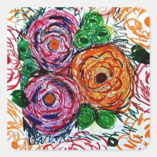 Polycromatic Square Sticker