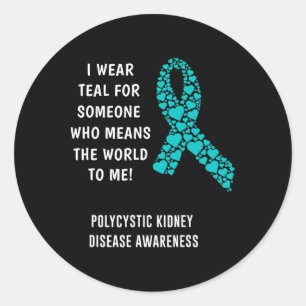 Polycystic Kidney Disease Awareness 4 Classic Round Sticker