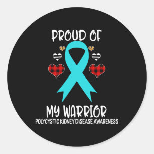 Polycystic Kidney Disease Awareness Proud Of My Wa Classic Round Sticker