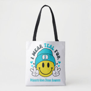 Polycystic Kidney Disease Awareness Ribbon Support Tote Bag