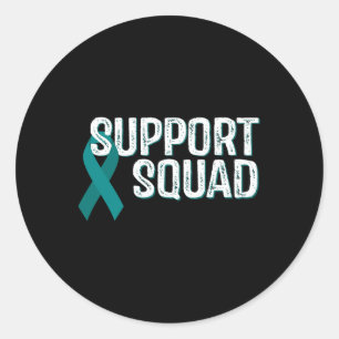 Polycystic Kidney Disease Awareness Support Squad Classic Round Sticker
