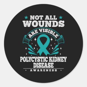 Polycystic Kidney Disease Gift - Pkd Awareness  Classic Round Sticker