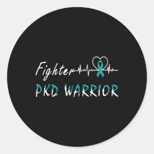 Polycystic Kidney Disease Pkd Warrior Support Figh Classic Round Sticker