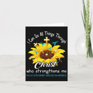 Polycystic Kidney Disease Warrior I Can Do All  Card