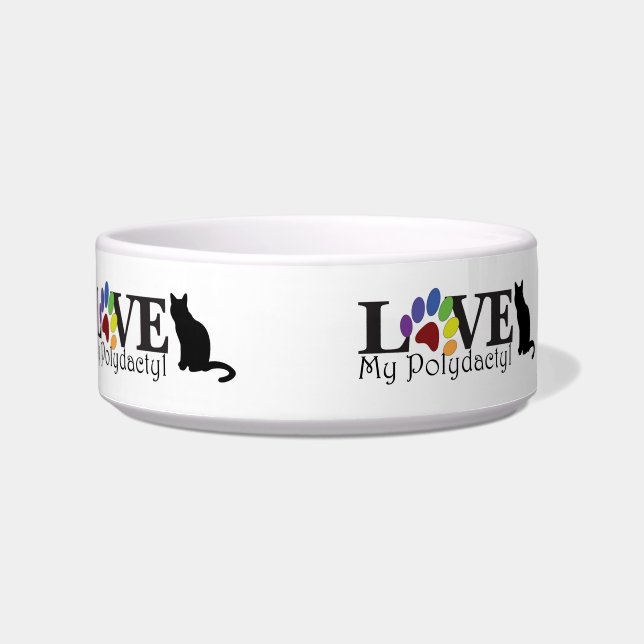 Polydactyl LOVE Pet Dish (Front)