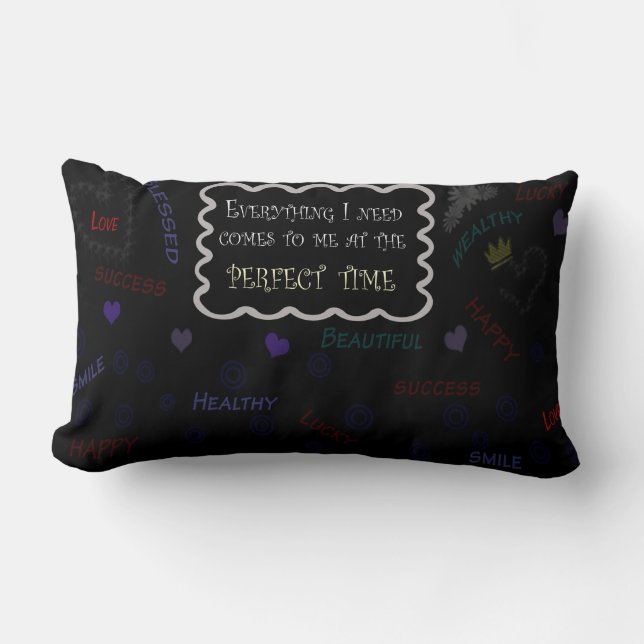 Polyester Lumbar Pillow-affirmation 13" x 21" Pillow (Front)