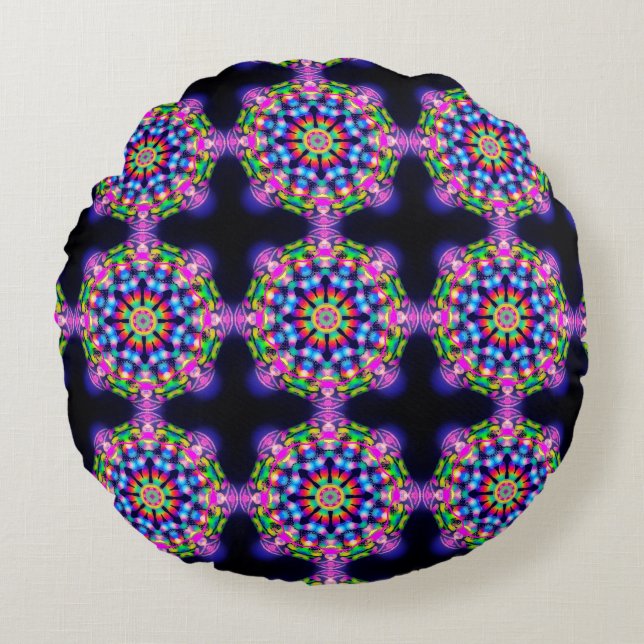 Polyester Round Throw Pillow (Front)