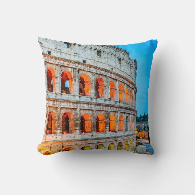 Polyester Throw Pillow, Throw Pillow Colosseum (Front)
