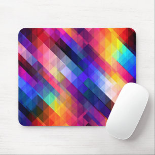 Polygon abstract colourful pattern mouse pad