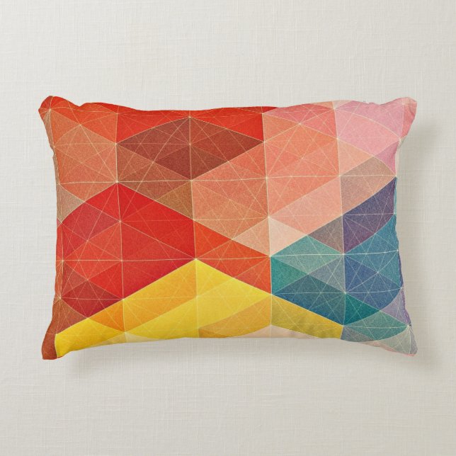 Polygon Abstract Decorative Pillow (Front)