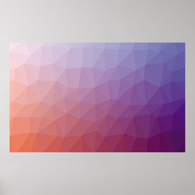  polygon abstract. Modern abstract illustration wi Poster (Front)