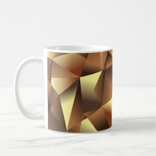 Polygon Background: Abstract Textured Art Coffee Mug