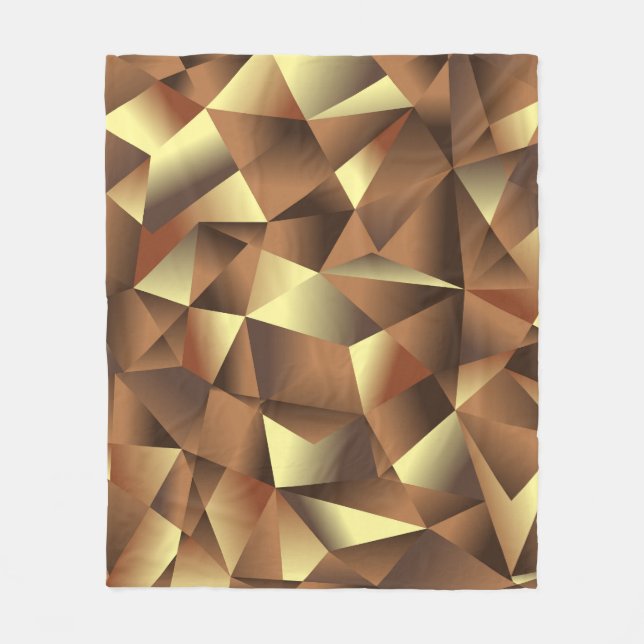 Polygon Background: Abstract Textured Art Fleece Blanket (Front)